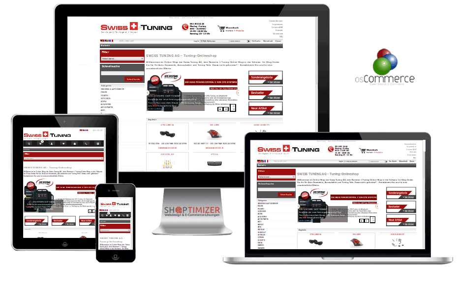 Swisstuning.ch - Mobiletauglicher osCommerce 